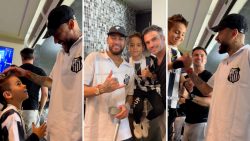 ‘meia-trocada’,-menino-de-rr-que-viralizou-com-videos-de-futebol,-conhece-neymar-em-jogo-do-santos-na-vila-belmiro